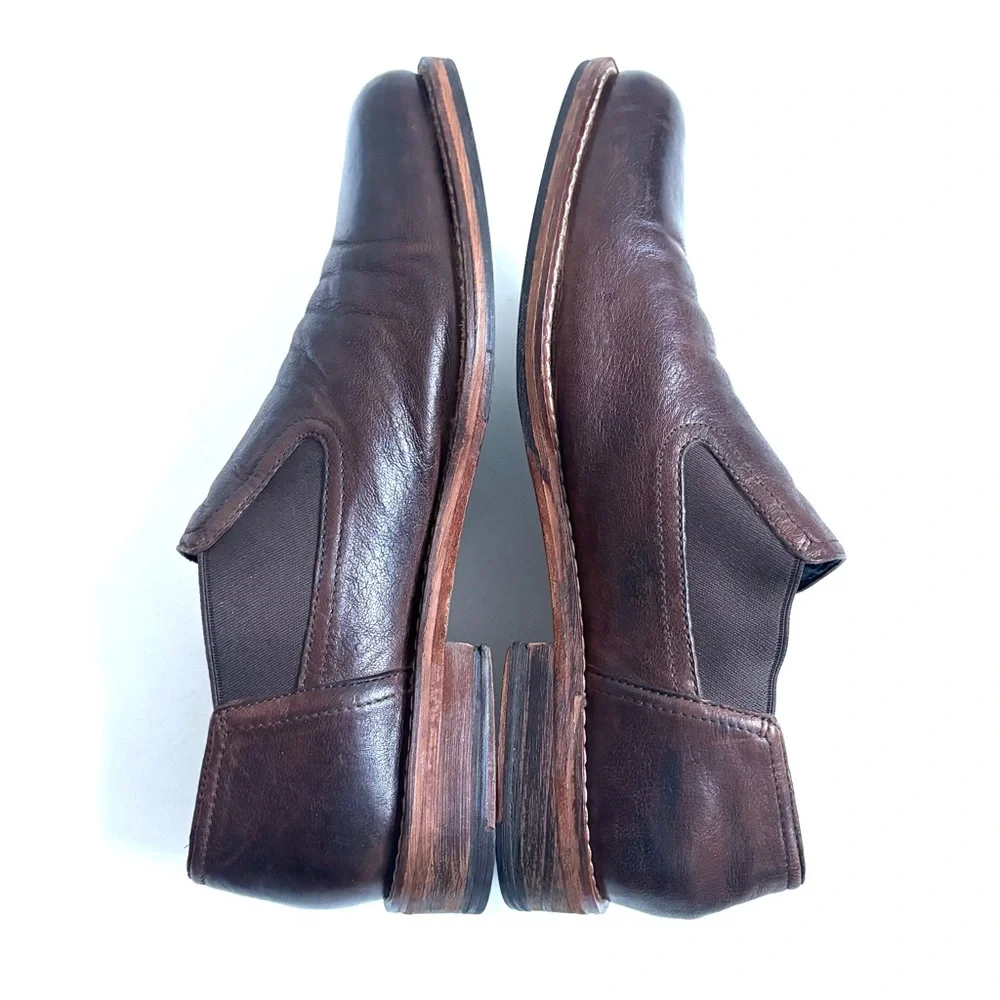 Cole Haan Goring Padded Heel Loafer Dress Shoes Slip On Brown Leather Size 10.5M